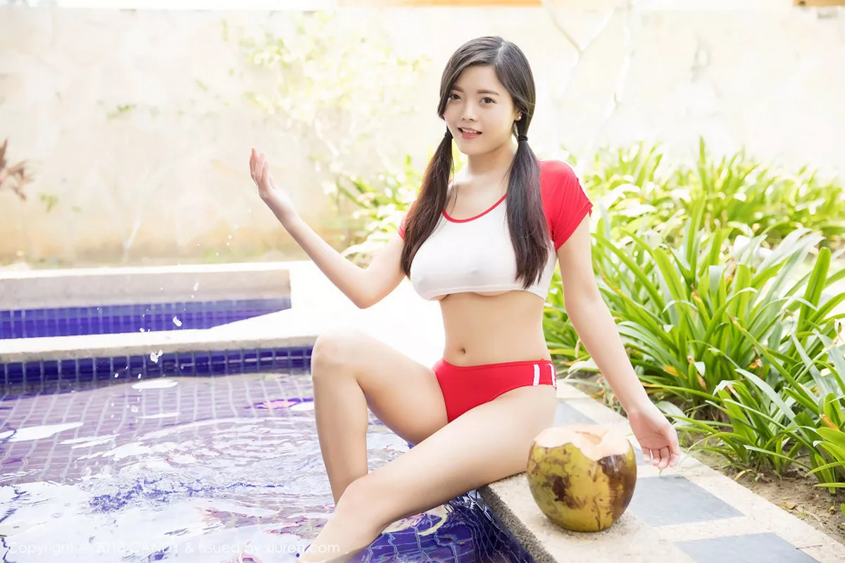 秀人集.com_[Candy糖果画报]Vol.050_嫩模林美惠子Mieko沙巴旅拍泳池边性感内衣湿身诱惑写真30P