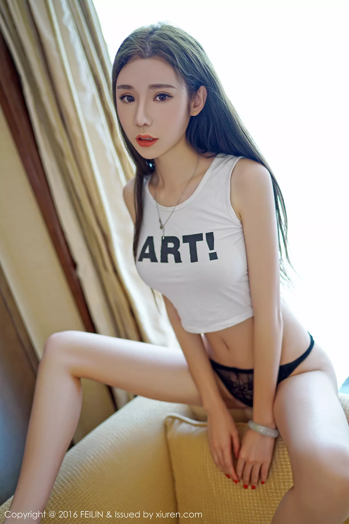 秀人集.com_[FeiLin嗲囡囡]Vol.059_嫩模萌琪琪Irene居家脱连身裙秀性感美胸白嫩迷人写真41P