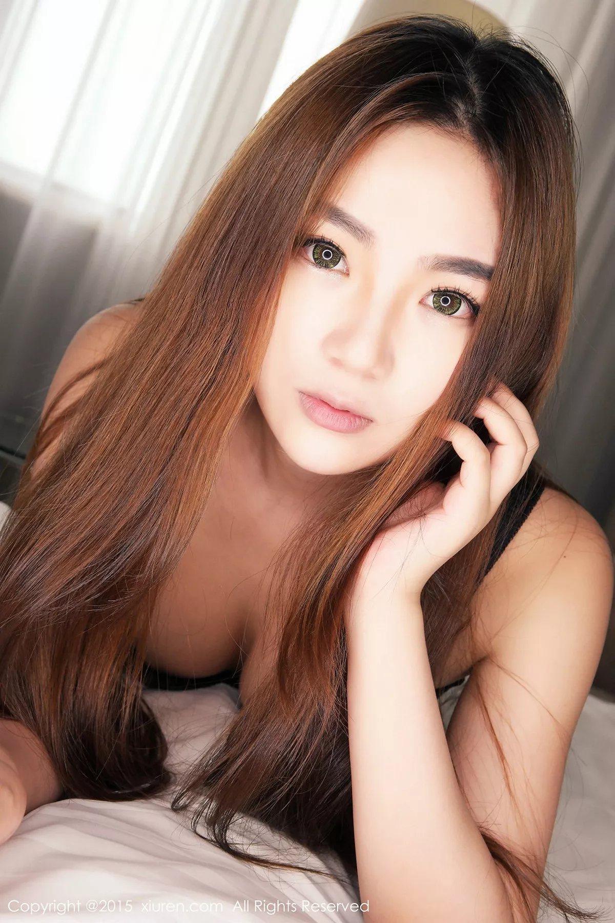 秀人集.com_[XiuRen秀人网]No.381_嫩模顽皮猫baby黑色内衣秀迷人美胸魅惑电眼性感写真52P