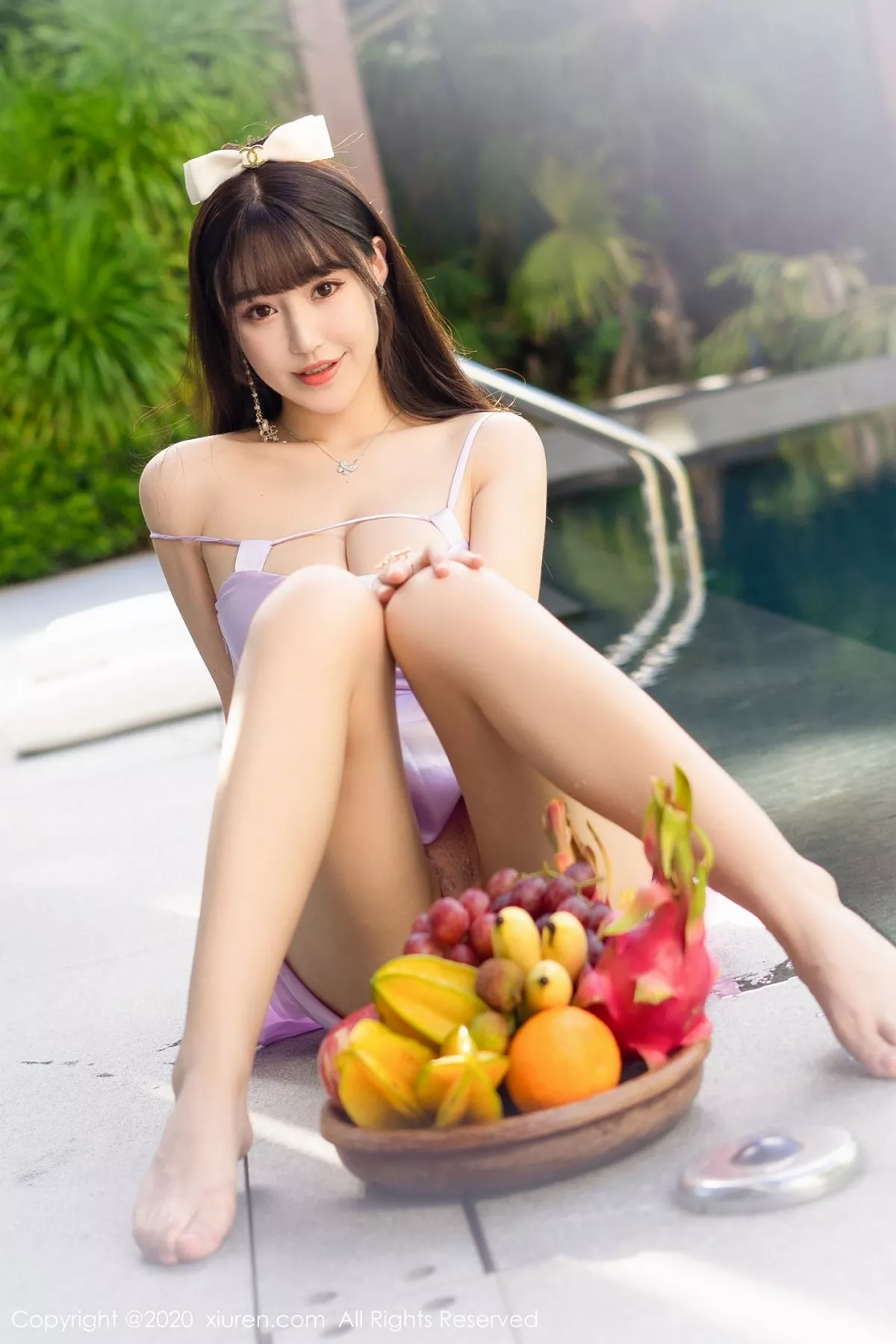 秀人集.com_[XiuRen秀人网]No.2353_女神朱可儿Flower三亚旅拍泳池紫色典雅礼裙湿身秀豪乳诱惑写真48P