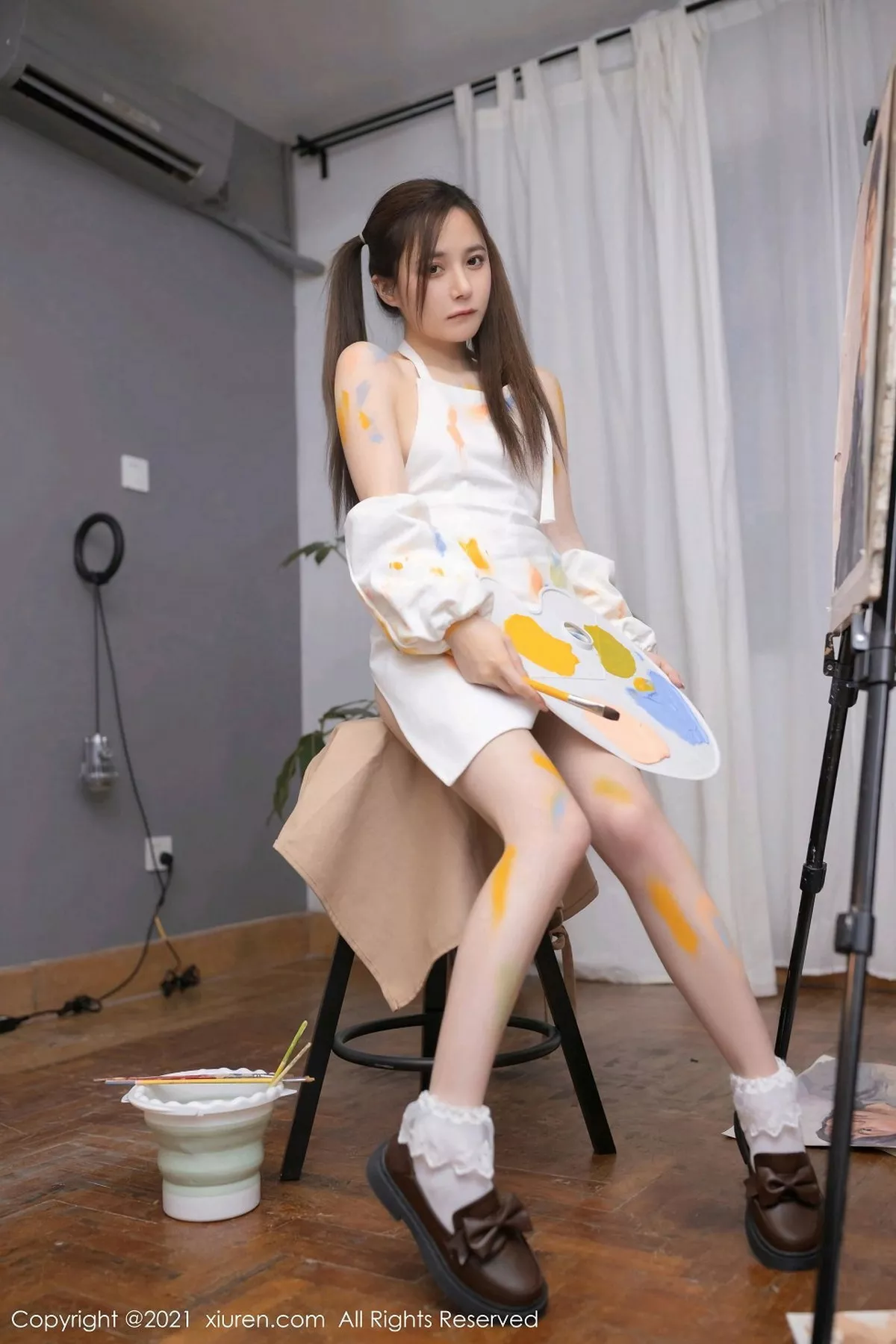 秀人集.com_[XiuRen秀人网]No.3048_嫩模鱼子酱Fish邻居小哥哥画室主题半脱露完美身材诱惑写真70P