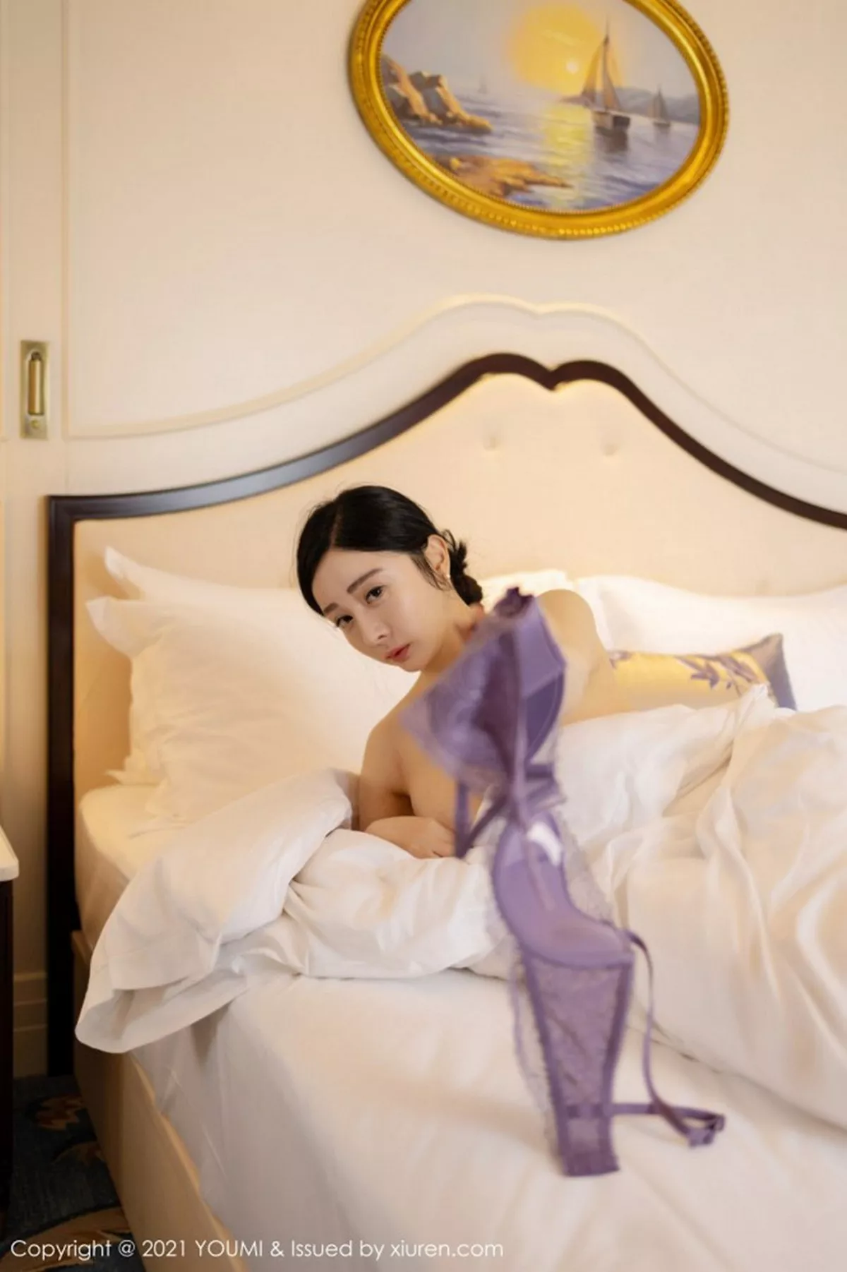秀人集.com_[YouMi尤蜜荟]Vol.603_嫩模允爾剧情空姐女友主题床上蕾丝内衣配肉丝裤袜诱惑写真92P