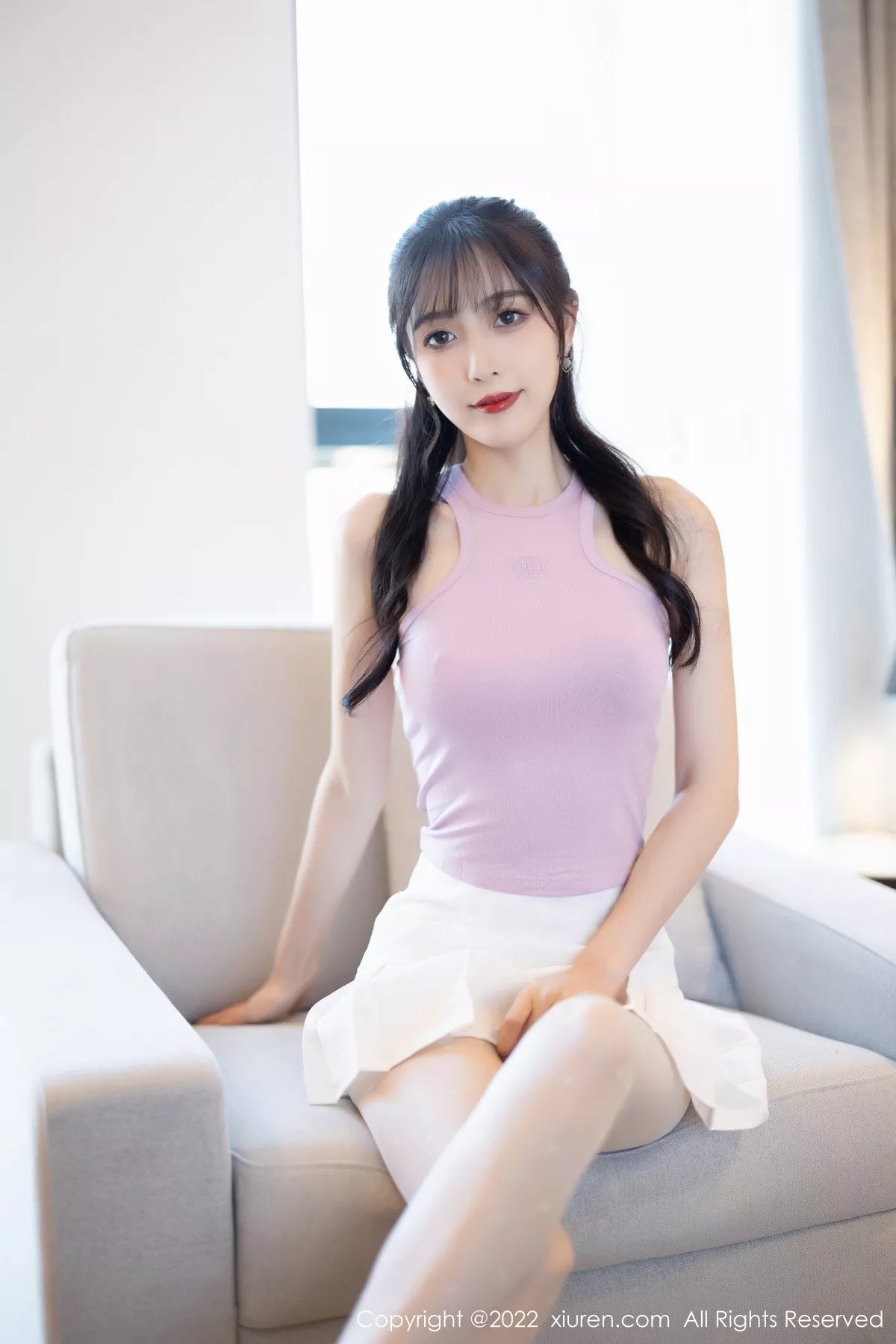 秀人集.com_[XiuRen秀人网]No.5622_模特林星阑性感淡紫真空上衣配白短裙秀曼妙身姿迷人诱惑写真82P