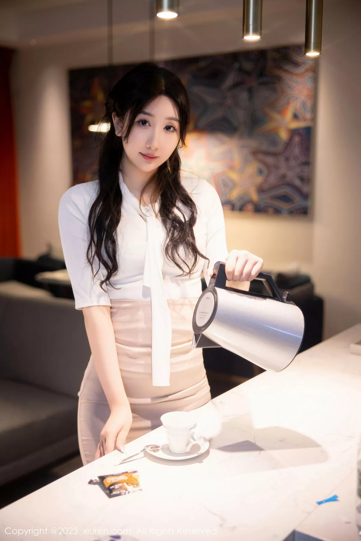 秀人集.com_[XiuRen秀人网]No.6207_模特江真真白色Ol职业装露淡蓝色蕾丝内衣秀丰腴身姿迷人写真110P