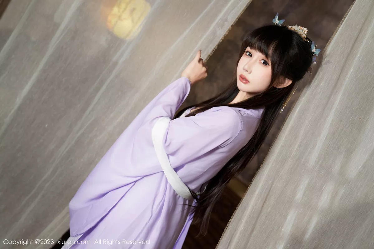 秀人集.com_[XiuRen秀人网]No.7442_模特波巧酱性感紫色薄纱情趣服配超薄肉丝秀完美身材诱惑写真85P