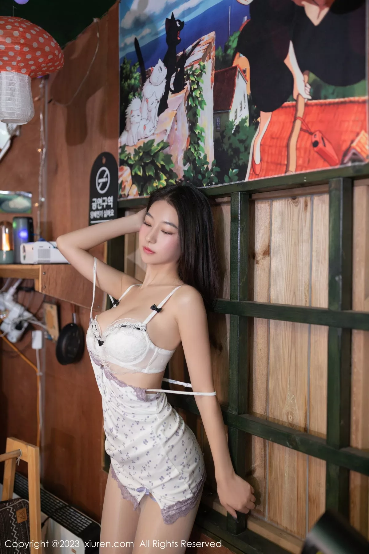 秀人集.com_[XiuRen秀人网]No.7694_模特熊小诺性感白色图案吊带短裙露白色内衣秀曼妙身姿诱惑写真76P