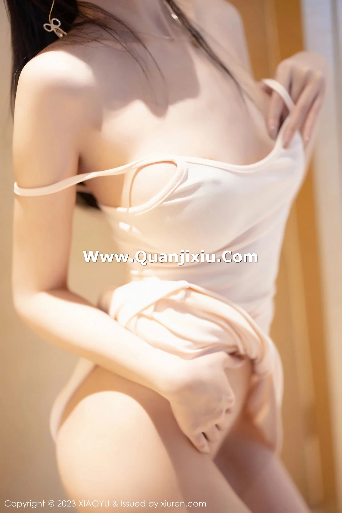 秀人集.com_[XiaoYu画语界]Vol.1167_模特玥儿玥er性感浅粉色连衣长裙配超薄肉丝秀完美身材诱惑写真82P