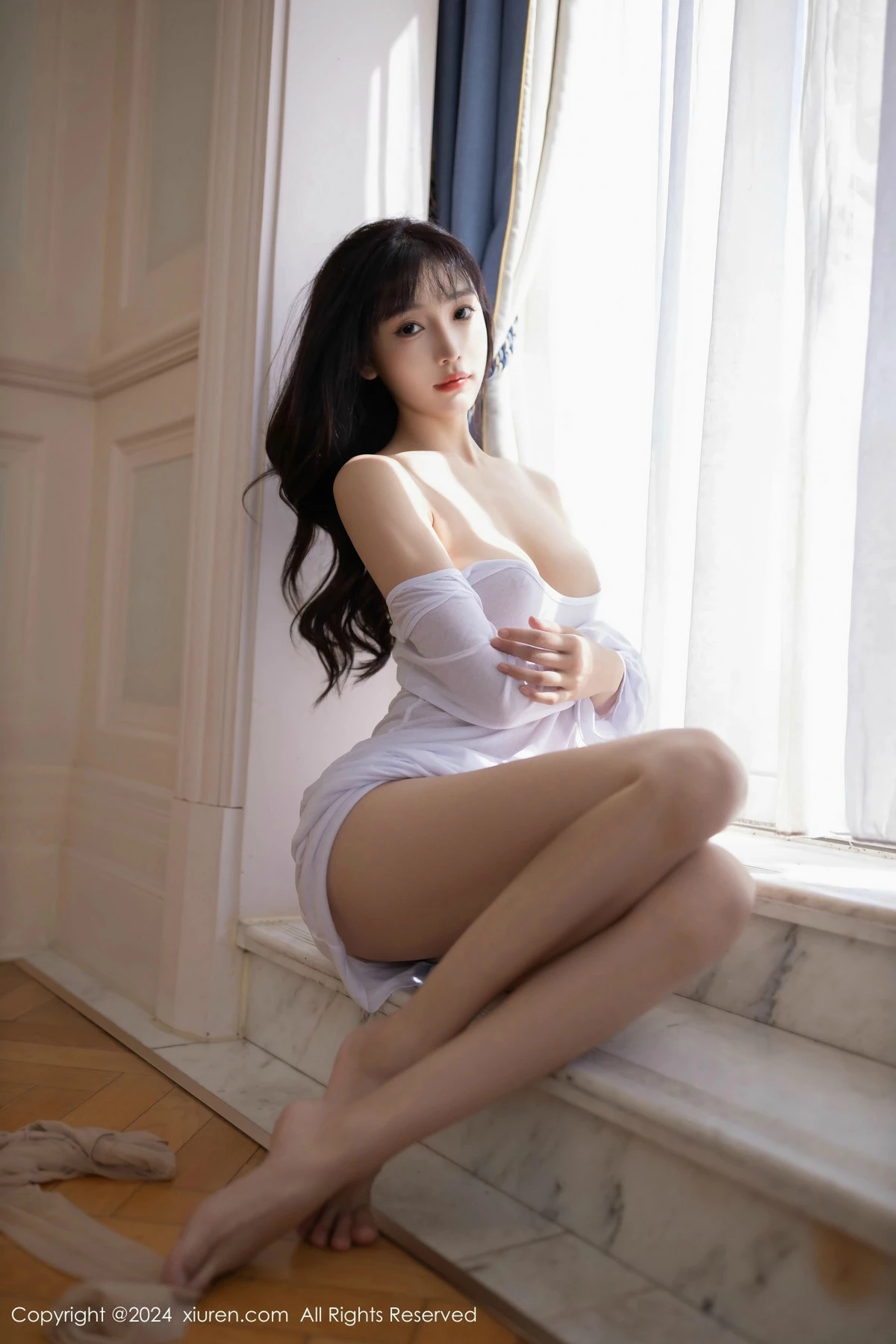 秀人集.com_[XiuRen秀人网]No.9521_模特陆萱萱私房性感白色薄透礼服配超薄肉丝秀柔美身姿诱惑写真80P