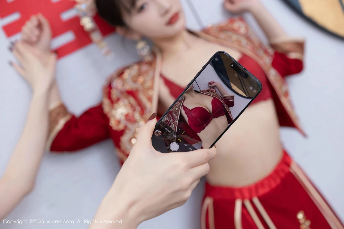 秀人集.com_[XiuRen秀人网]No.9770_模特陆萱萱性感新娘装露红色内衣配超薄肉丝秀柔美身材诱惑写真82P