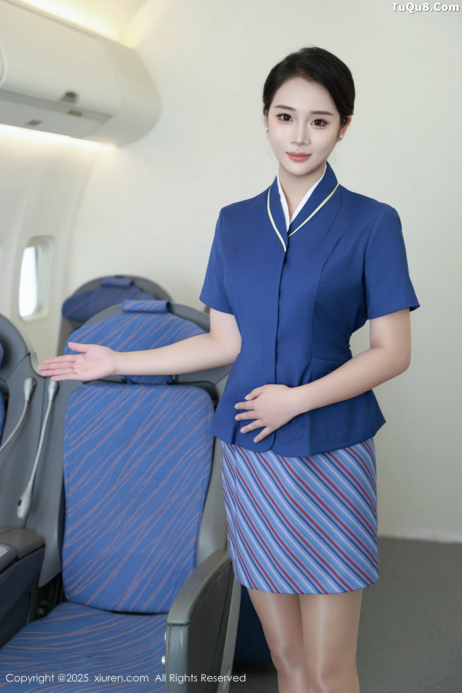 秀人集.com_[XiuRen秀人网]No.10708_模特南乔性感蓝色空姐制服配肉色丝袜秀完美身材迷人诱惑写真64P