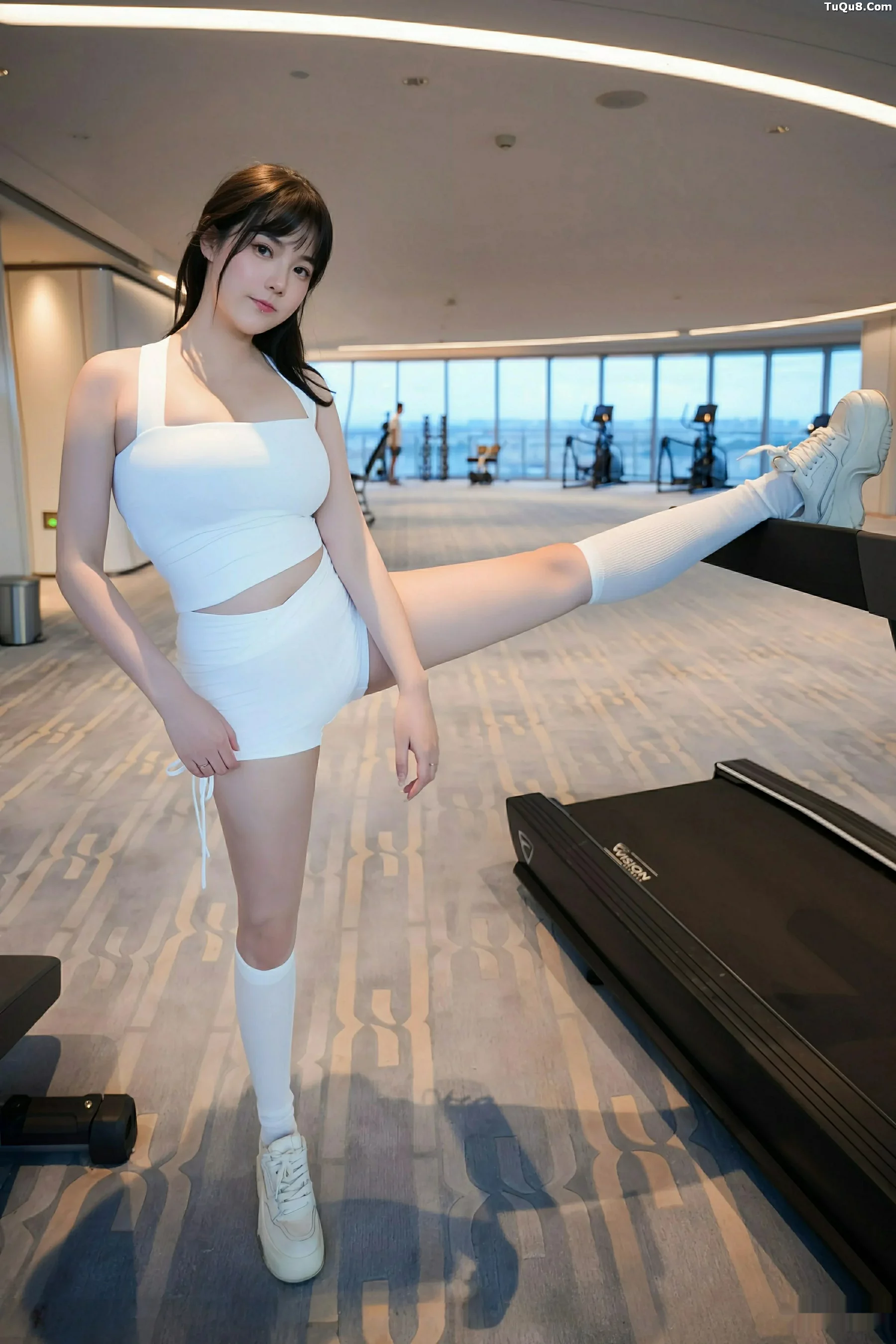 秀人集.com_[XiuRen秀人网]No.10808_模特软情健身房场景性感白色运动服配白丝袜秀曼妙身姿诱惑写真81P