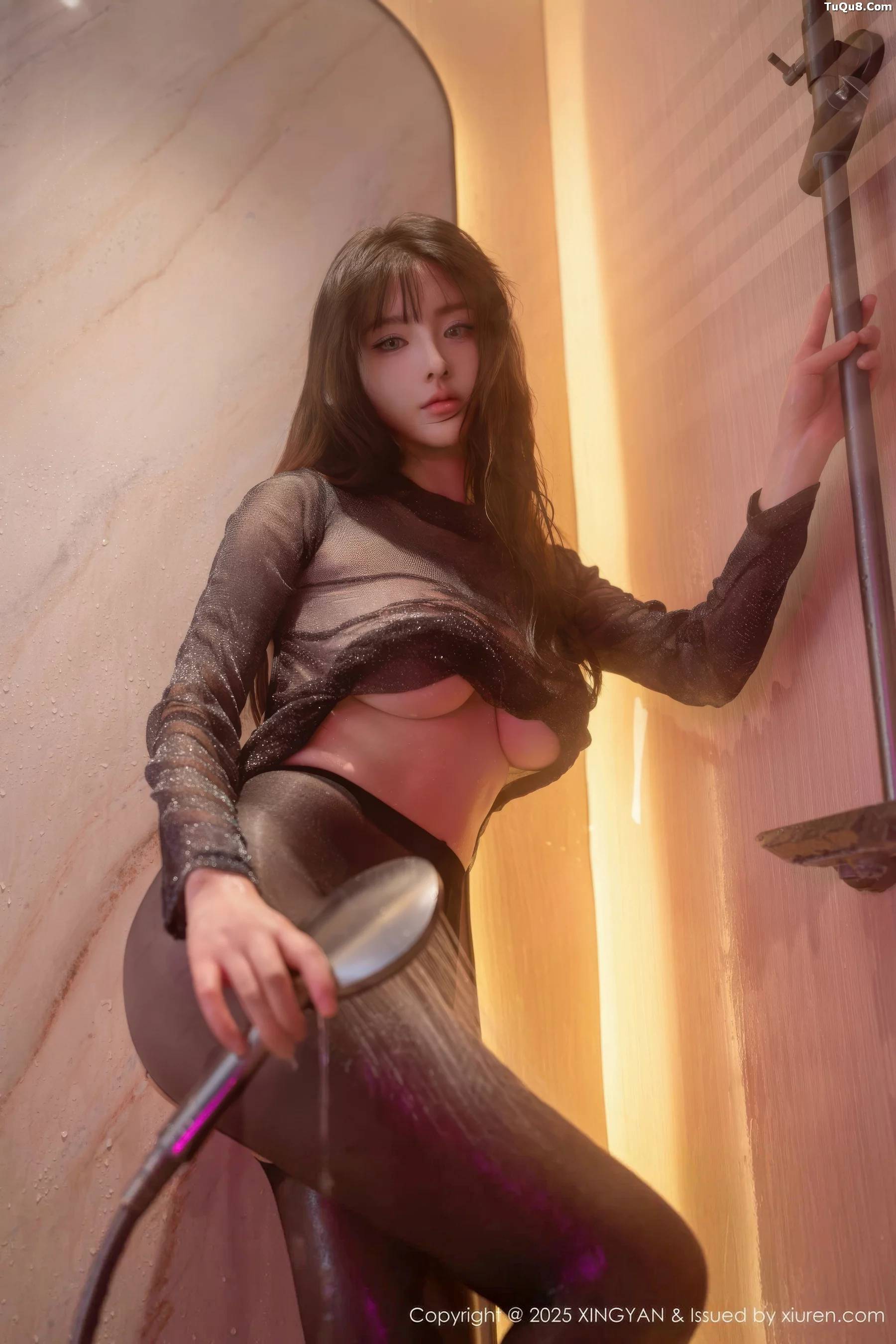 秀人集.com_[XINGYAN星颜社]VOL.424_模特沈南汐RuRu粉色连衣短裙+黑色薄纱服饰秀美腿诱惑写真71P