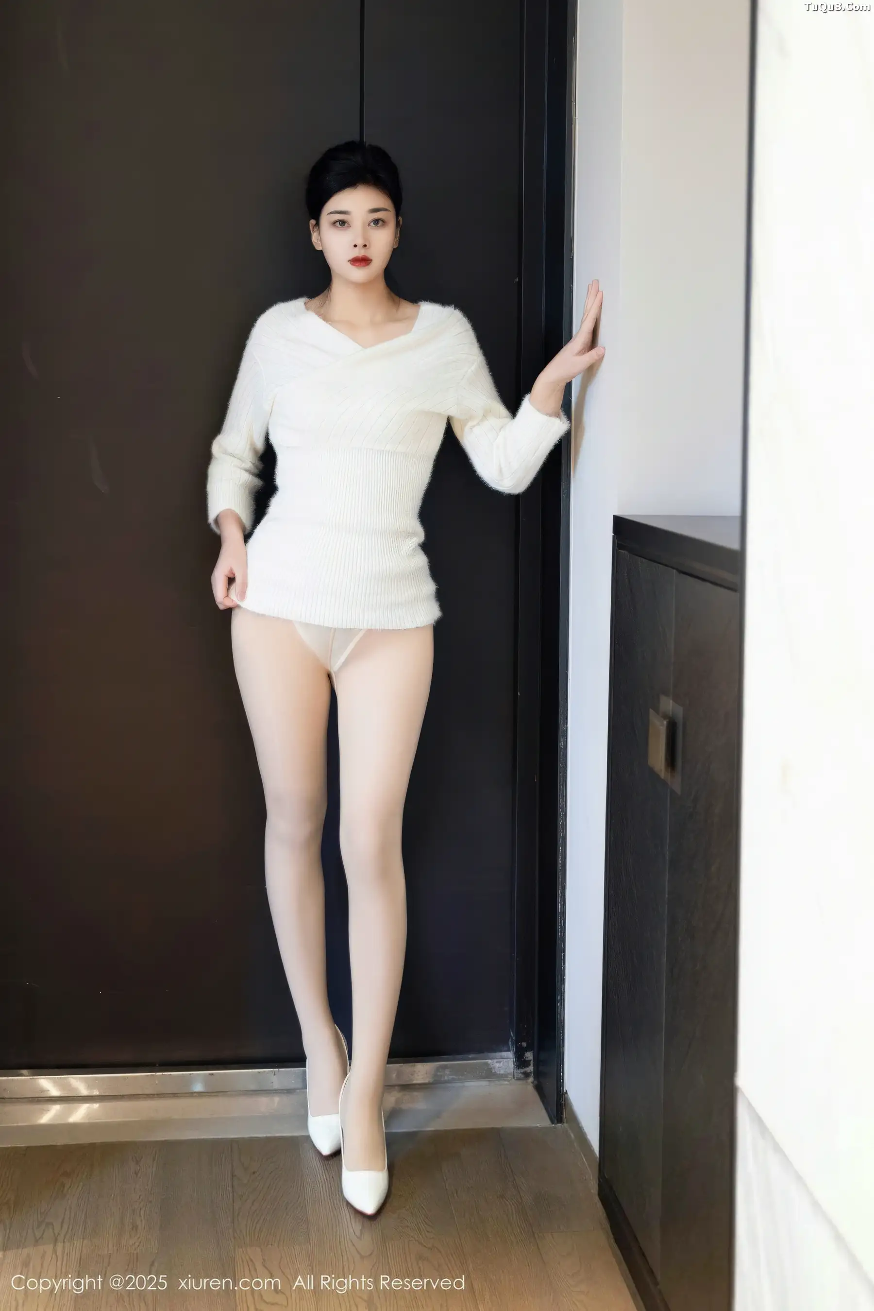 秀人集.com_[XiuRen秀人网]No.10986_模特徐清妍性感白色毛衣露黑色内衣配超薄肉丝秀曼妙身姿诱惑写真86P